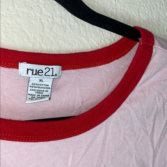 🎱Vintage “Mega Babe” pink baby tee with yellow and red details! - Picture 8 of 8